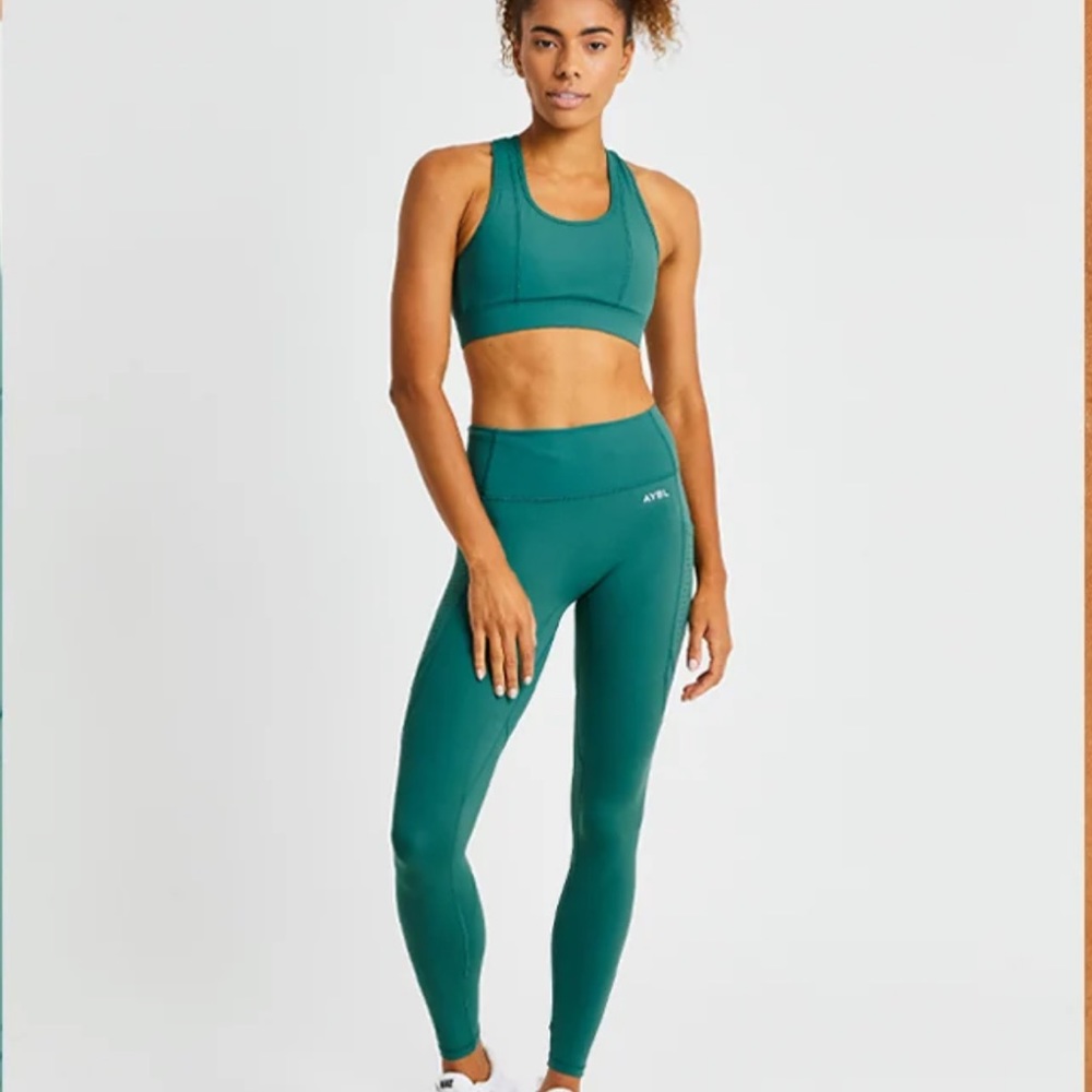 AYBL Pace Leggings (Deep Green, XS)